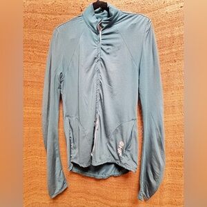Blue Long Sleeve Popper Closures Jacket. Used